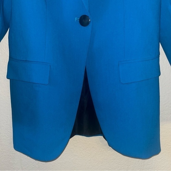Zara Blue Front Button Blazer Size XS New With Tags - Picture 6 of 11